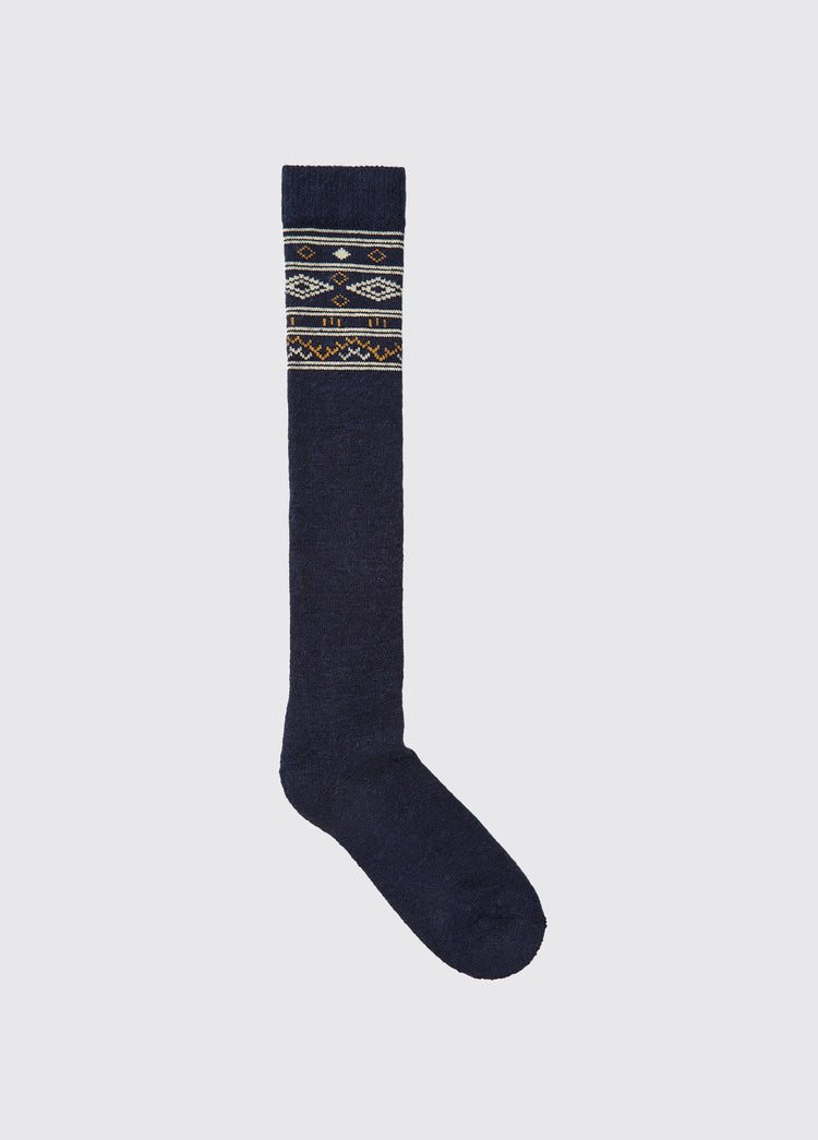 Rolestown Fair Isle Alpaka Socken - Navy