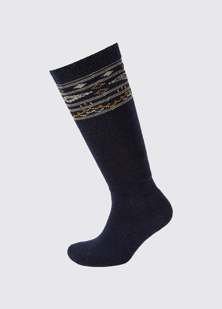 Rolestown Fair Isle Alpaka Socken - Navy