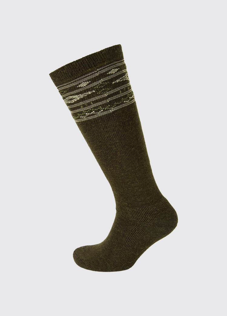 Rolestown Fair Isle Alpaka Socken - Olive