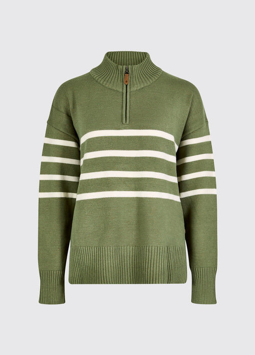 Fonthill Pullover mit Reißverschluss - Kelp