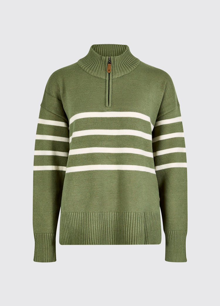 Fonthill Pullover mit Reißverschluss - Kelp
