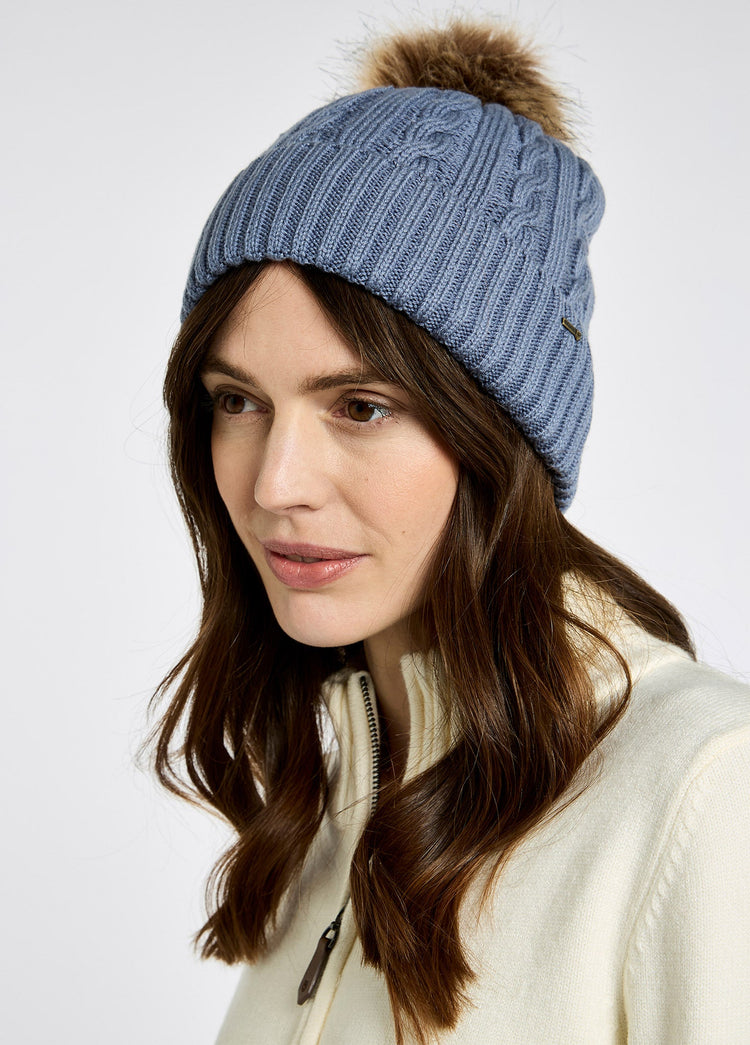 Forester Strickmütze mit Bommel - Indigo
