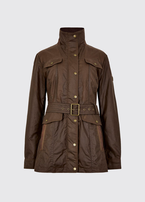 Gandon Damen Wachsjacke mit Gürtel - Café