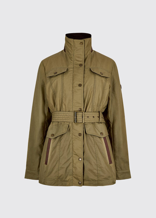 Gandon Damen Wachsjacke mit Gürtel - Golden Khaki