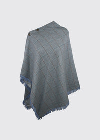 Hazelwood Tweedponcho - Blue Heather
