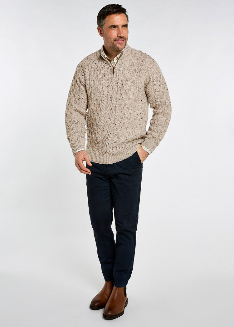 Henihan Pullover mit Reißverschluss - Oatmeal