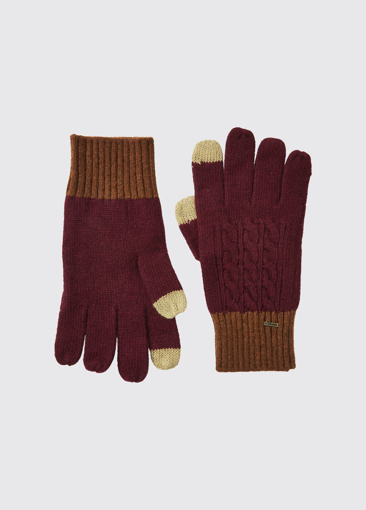 Ballyhide Strickhandschuhe - Ox Blood