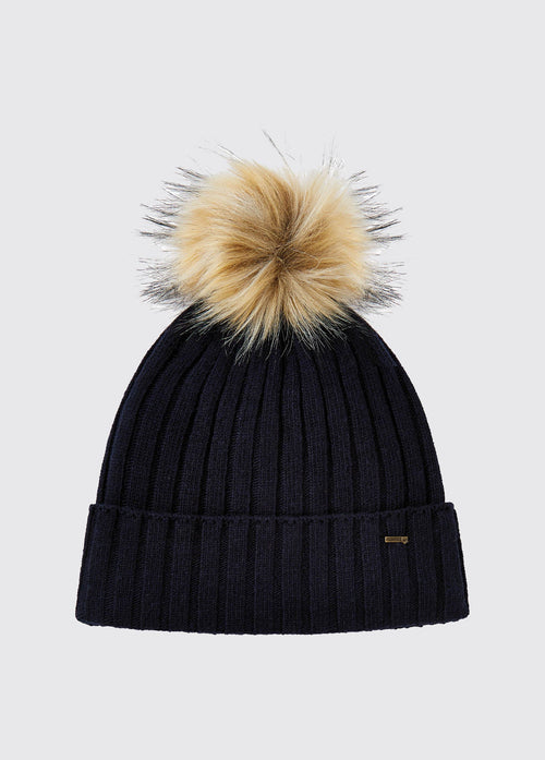 Curlew Strickmütze mit Bommel - Navy