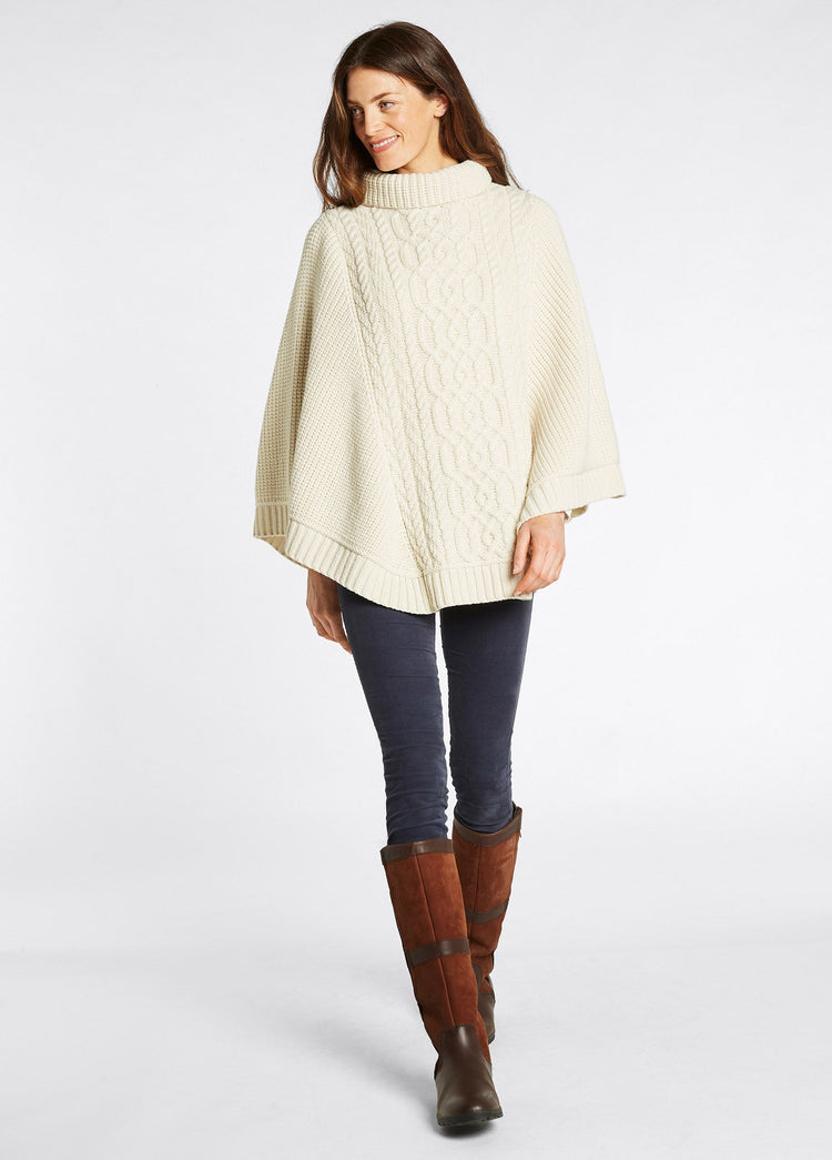 Kilronan Merino Poncho - Cream