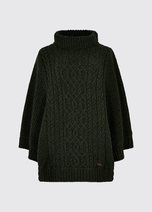 Kilronan Merino Poncho - Olive