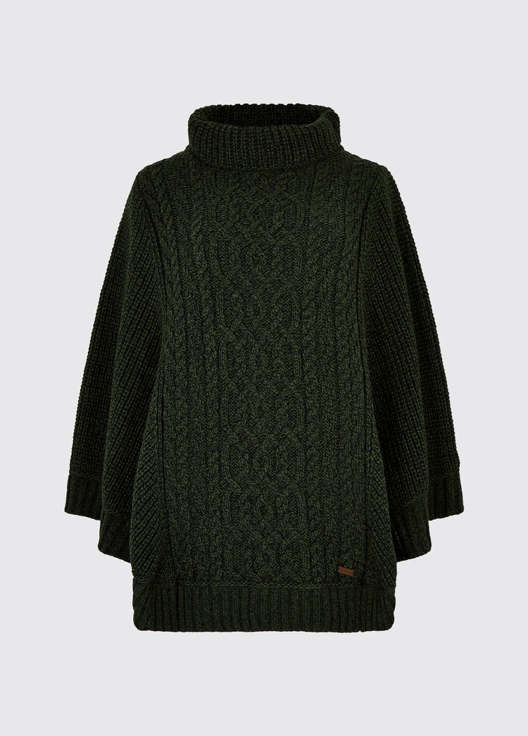 Kilronan Merino Poncho - Olive