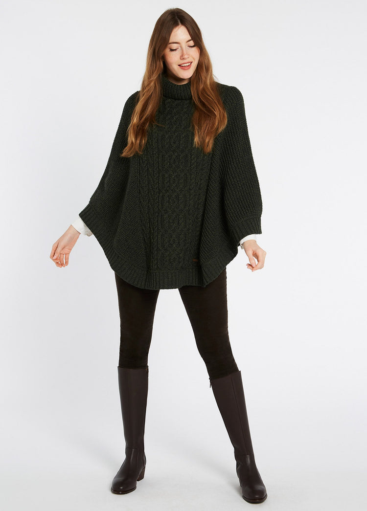 Kilronan Merino Poncho - Olive