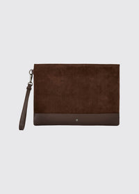 Millymount Clutsch-Handtasche aus Wildleder -  Cigar