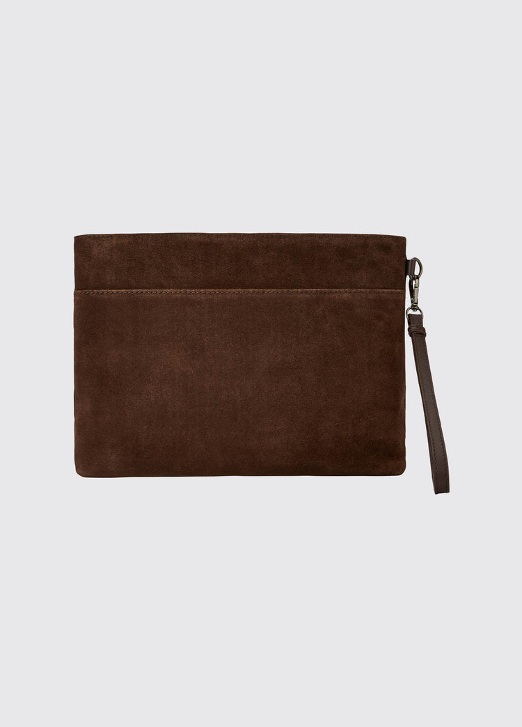 Millymount Clutsch-Handtasche aus Wildleder -  Cigar