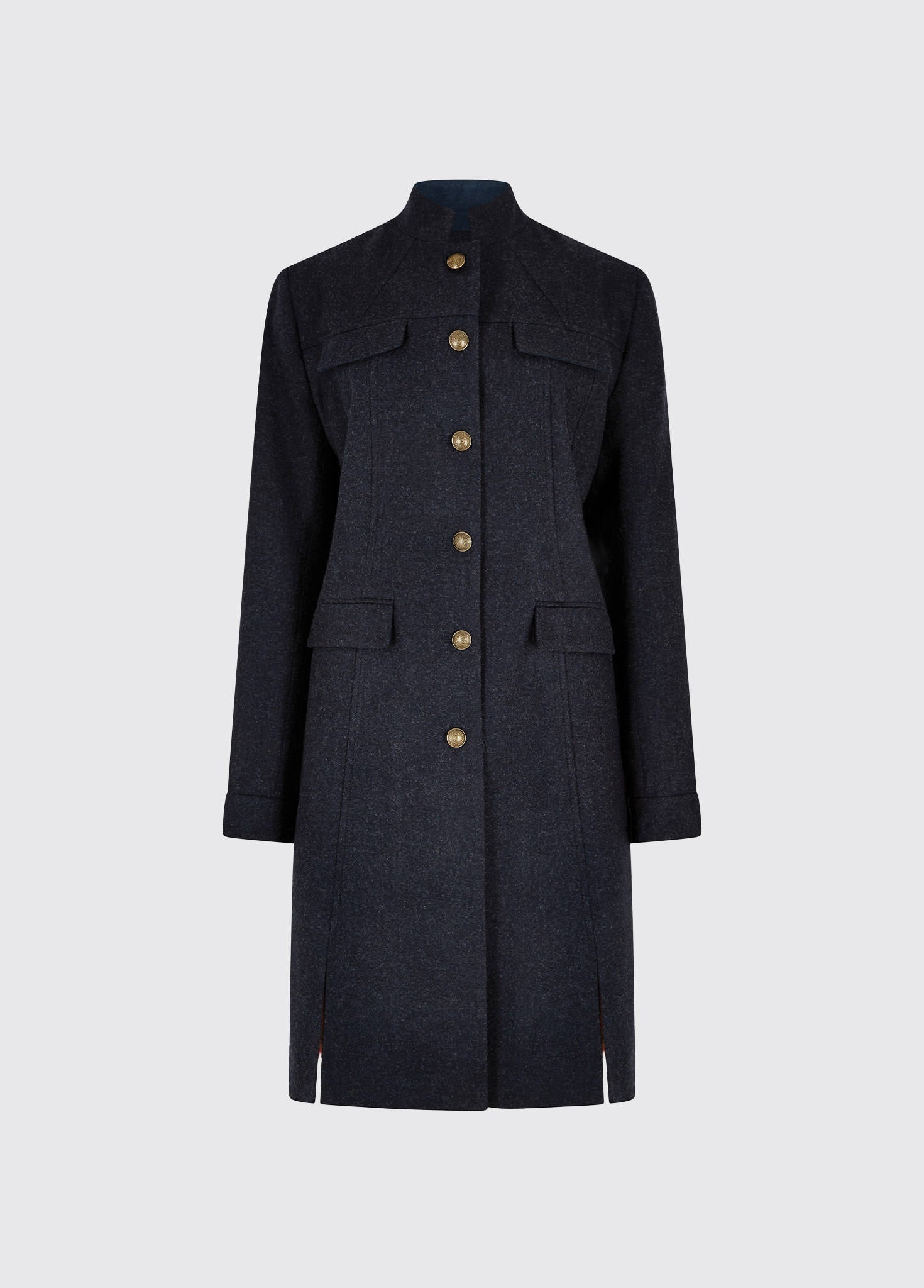 Wollmantel Military Look Mantel Damen Wollmantel Navy Damen