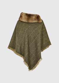 Silverfir Tweed Poncho - Thistle