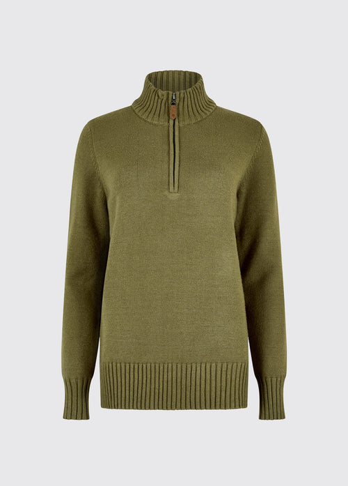 Markham Pullover mit Reißverschluss - Dusky Green