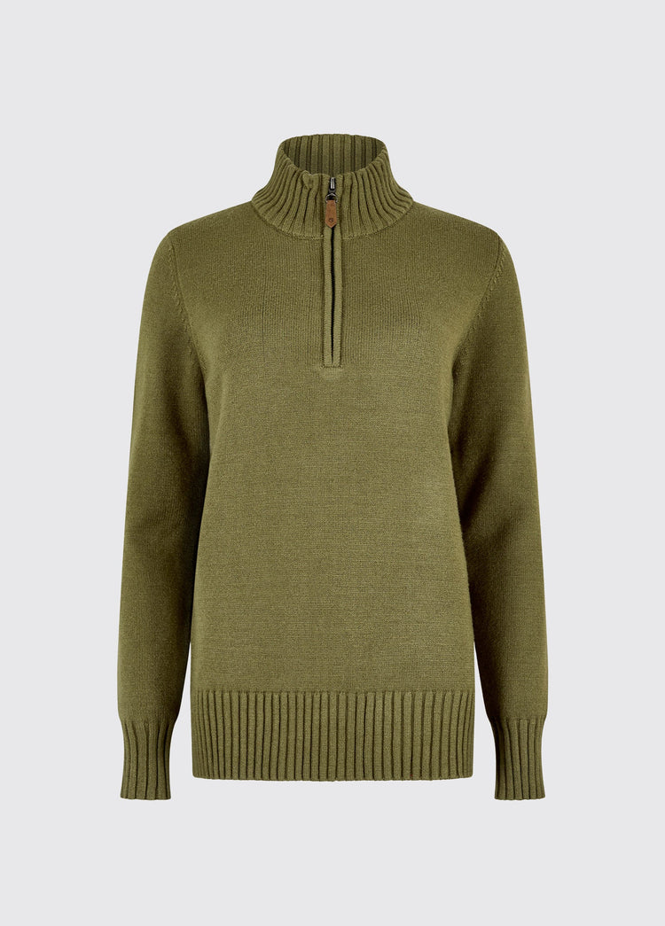 Markham Pullover mit Reißverschluss - Dusky Green