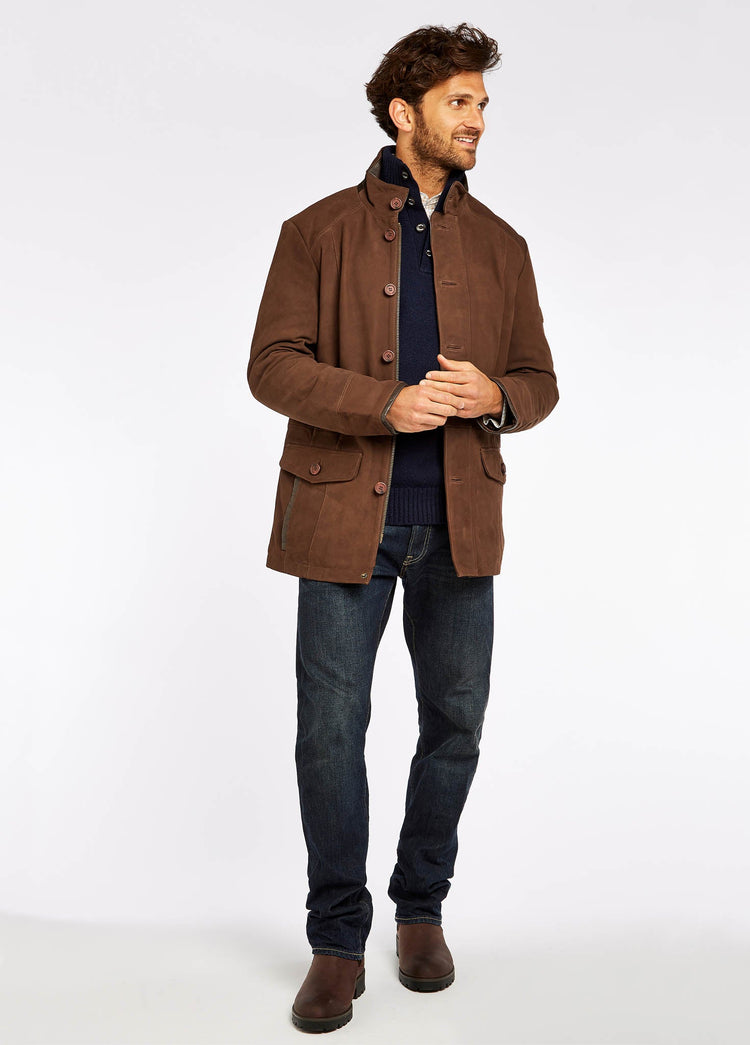 Moore Lederjacke - Walnut