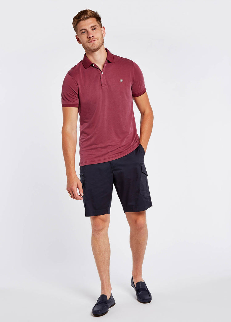 Sweeney Bambus Poloshirt - Ruby