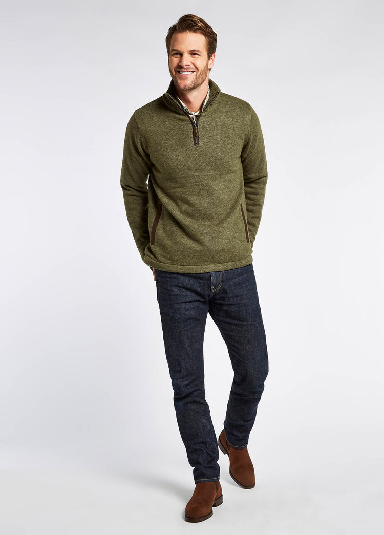 Feeney Pullover mit Reißverschluss - Dusky Green