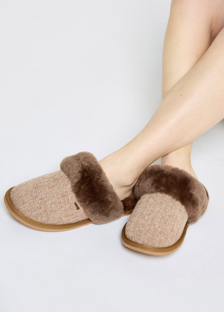 Mullingar Damen Pantoffel - Camel
