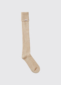 Alpaka knielange Socken - Oat