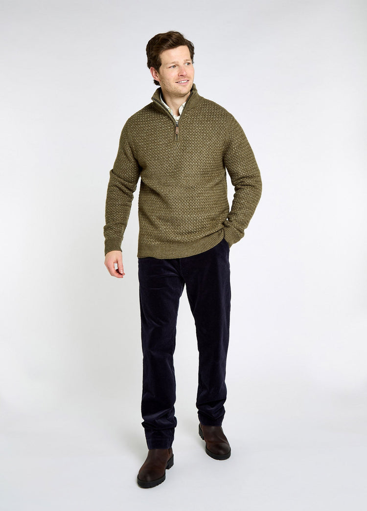 Power Pullover mit Reißverschluss - Dusky Green
