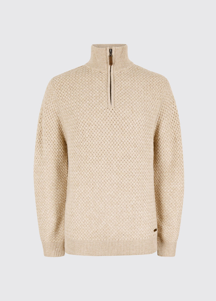Power Pullover mit Reißverschluss - Oat