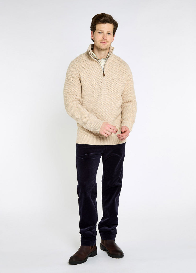 Power Pullover mit Reißverschluss - Oat