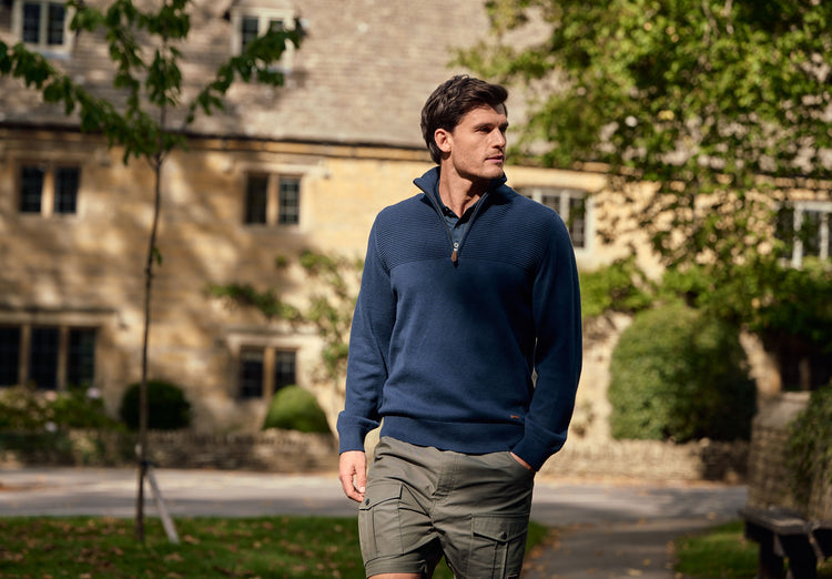 Spillane Pullover mit Reißverschluss - Navy