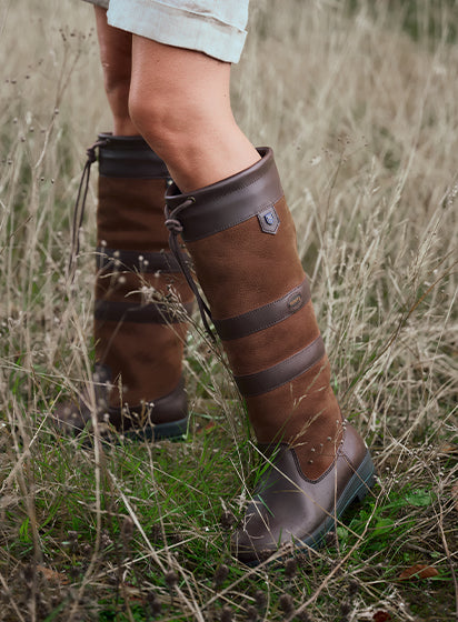 Dubarry Galway Country Stivali In Pelle Idrorepellente Con Gore-Tex, Colore Marrone/Nero, Taglia 37 EU X-Larga