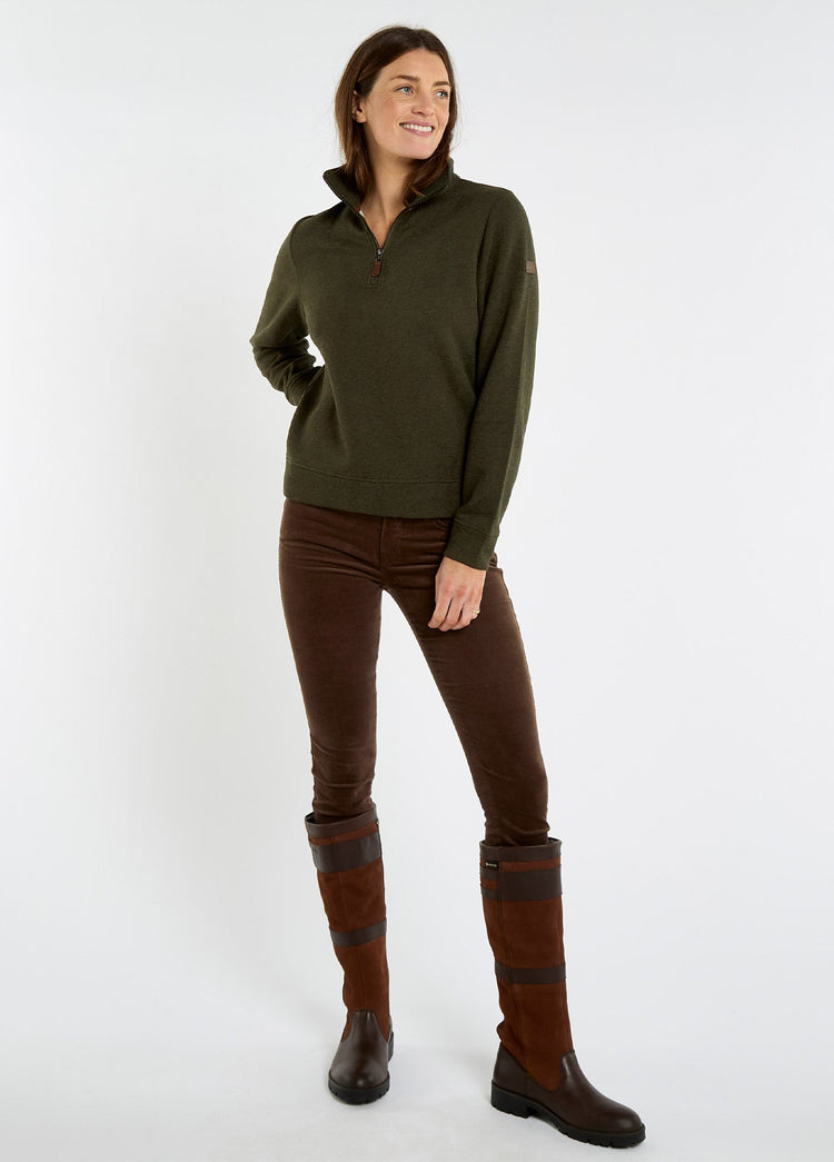 Summerhill Pullover mit Reißverschluss - Olive