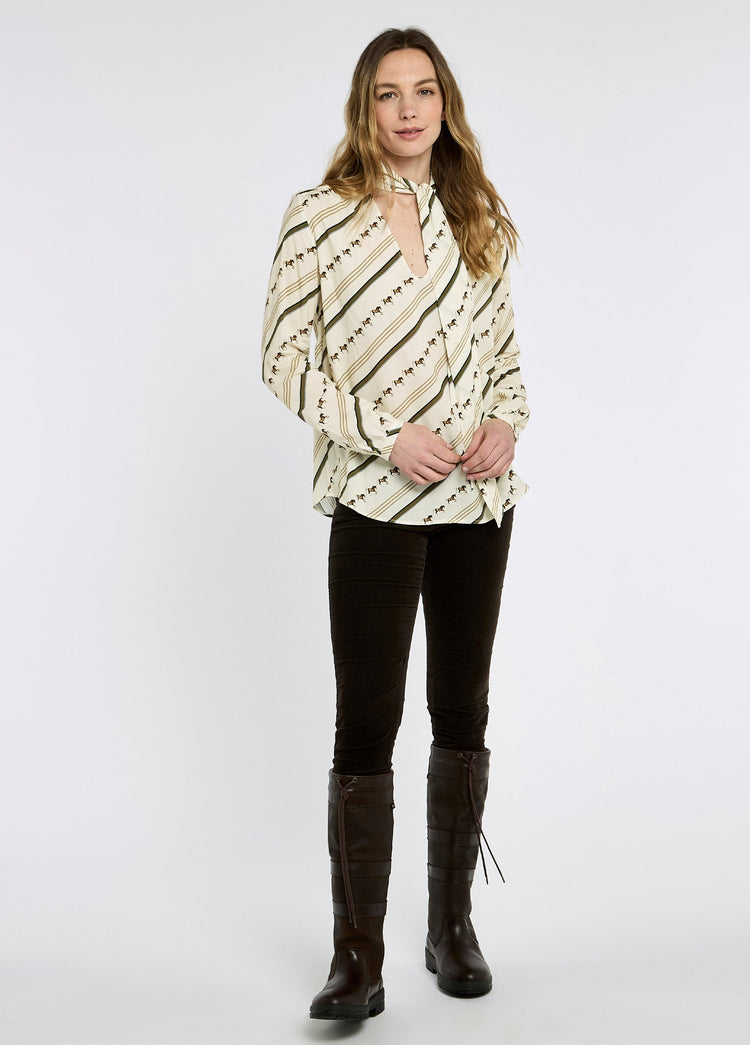 Sweetalison Tie-Neck Bluse - Ivory