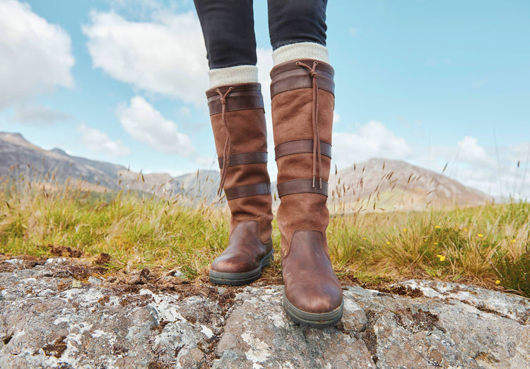 Alpaka knielange Socken - Cream