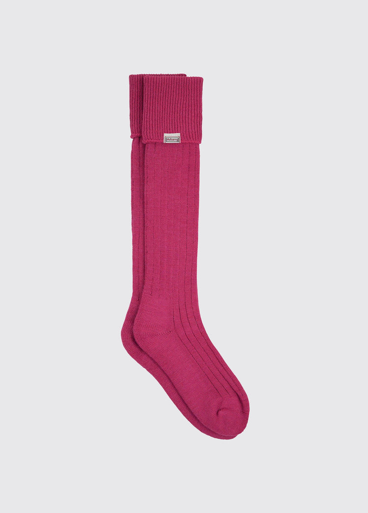 Alpaka knielange Socken - Pink