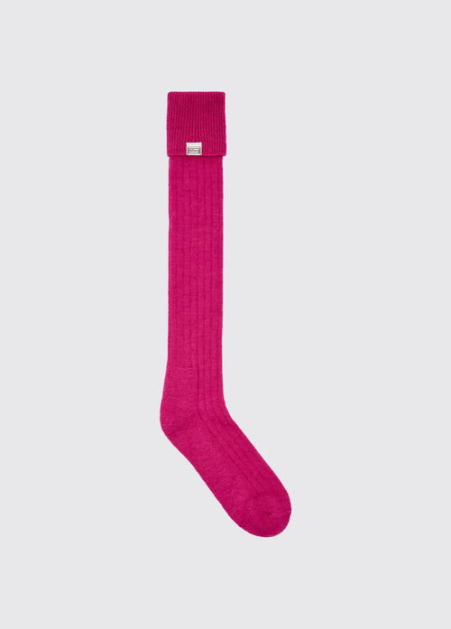 Alpaka knielange Socken - Pink