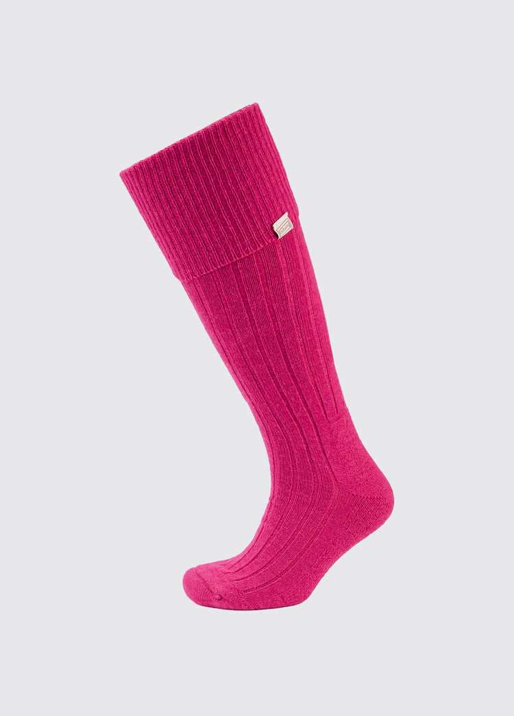 Alpaka knielange Socken - Pink