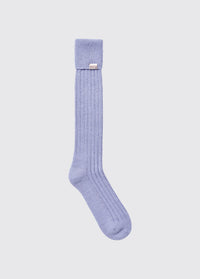 Alpaka knielange Socken - Blue