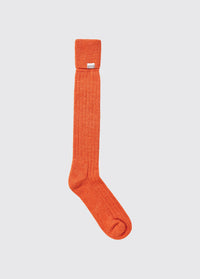 Alpaka knielange Socken - Terracotta