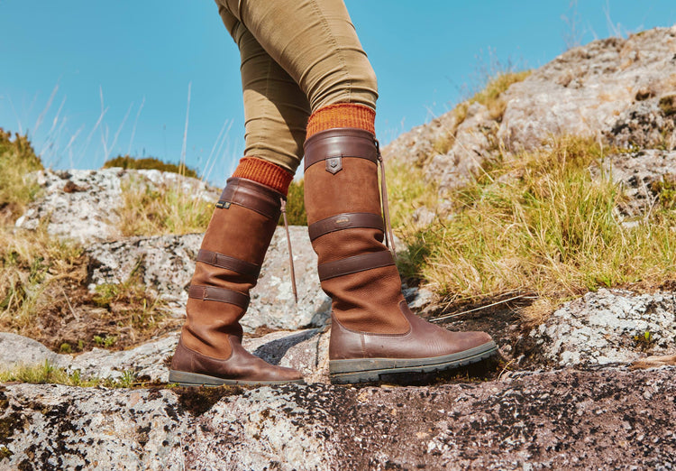 Alpaka knielange Socken - Terracotta