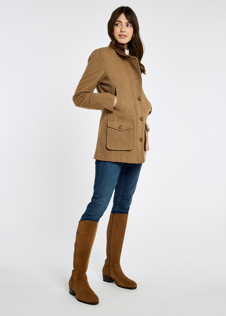 Willow Damen Tweed Jacke - Camel Twill