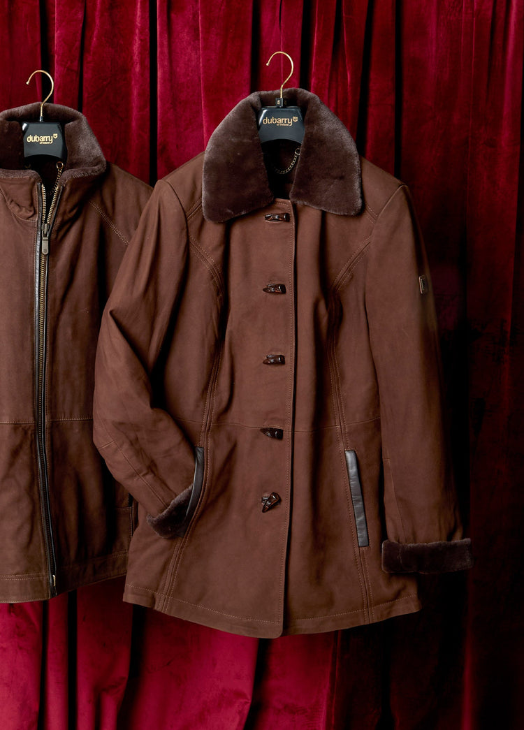 Clarke Lederjacke - Walnut